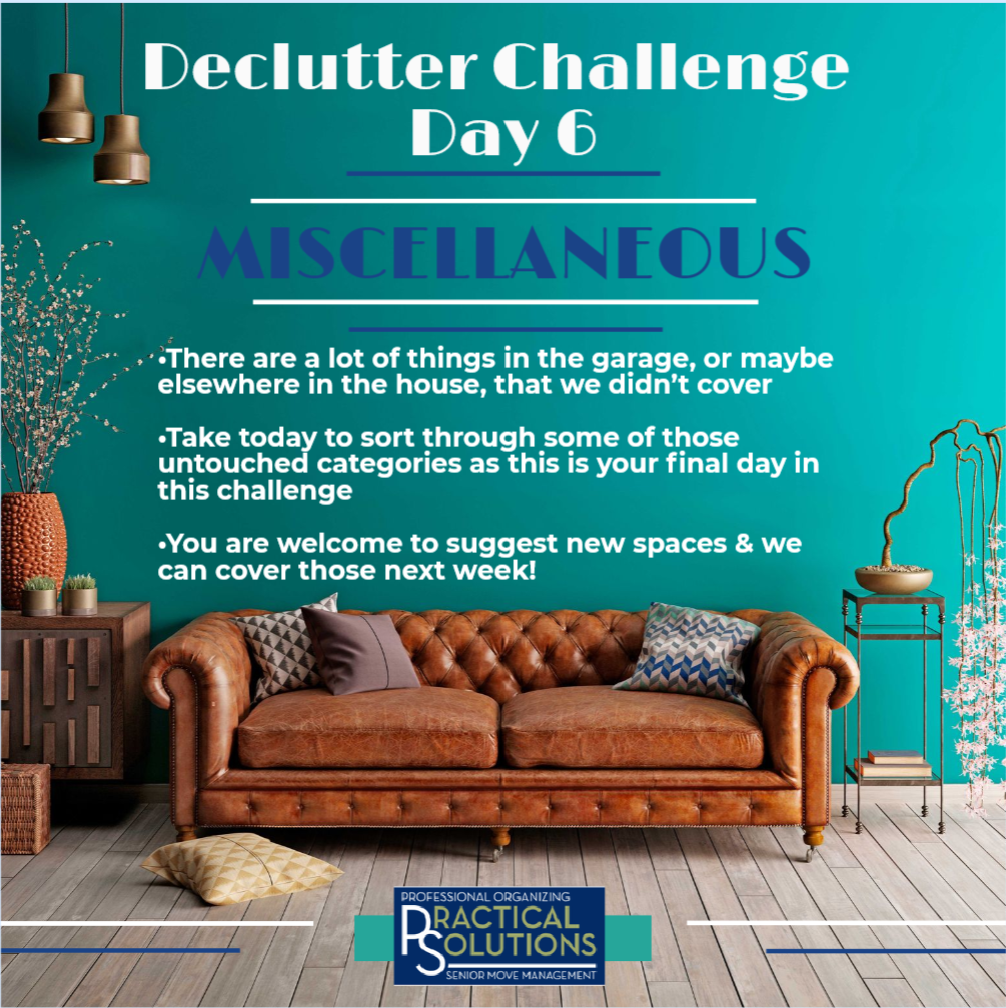 Declutter Challenge – Week 5 – Day 6